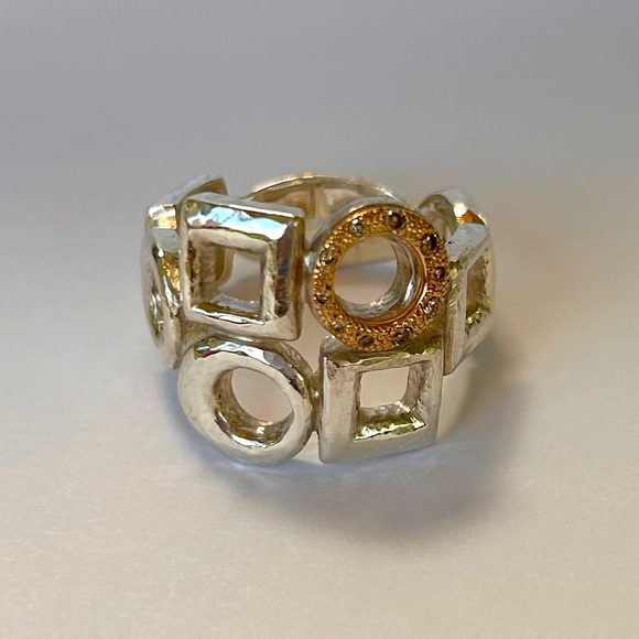 Pink Diamonds, rose gold and sterling silver Ring - Picture 2 of 13